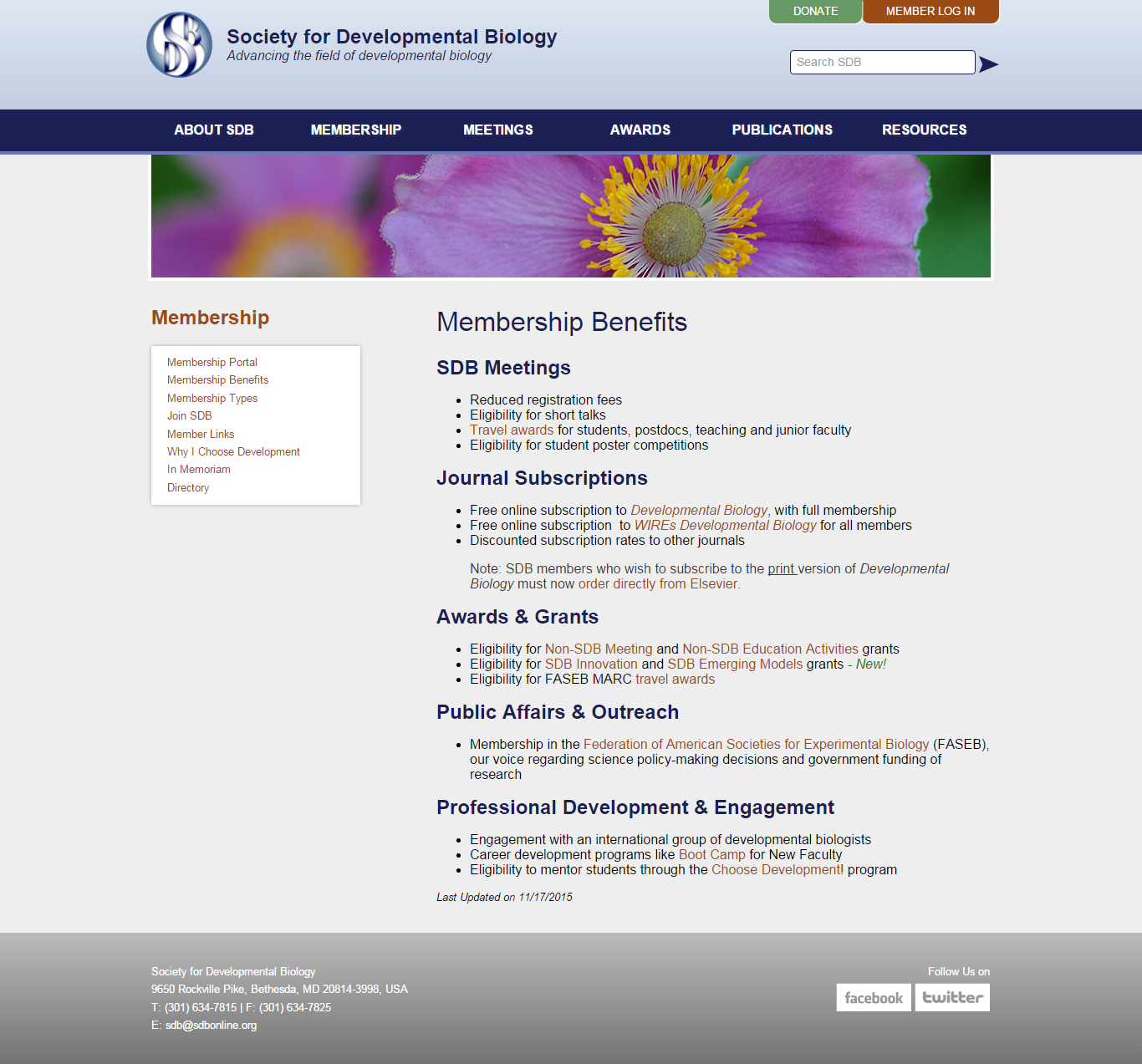 SDB website advances field of developmental biology